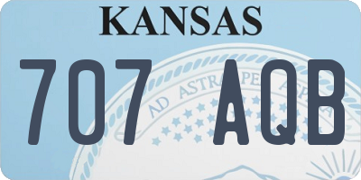 KS license plate 707AQB