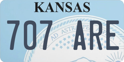 KS license plate 707ARE