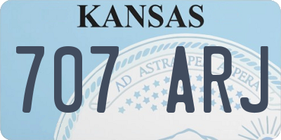 KS license plate 707ARJ