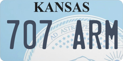KS license plate 707ARM