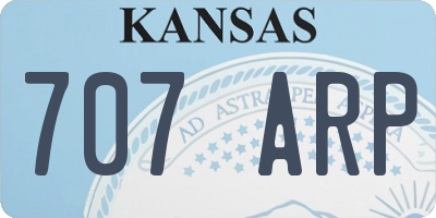 KS license plate 707ARP