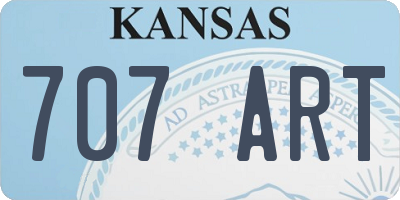 KS license plate 707ART