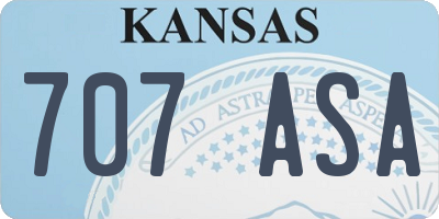 KS license plate 707ASA
