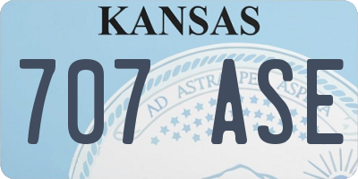 KS license plate 707ASE