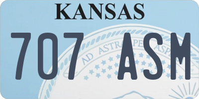 KS license plate 707ASM