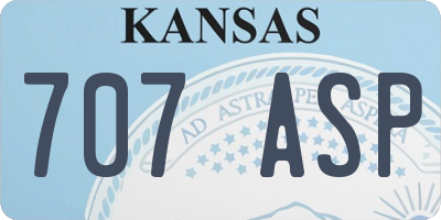 KS license plate 707ASP