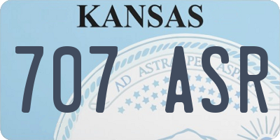 KS license plate 707ASR