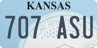 KS license plate 707ASU