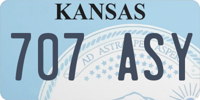 KS license plate 707ASY