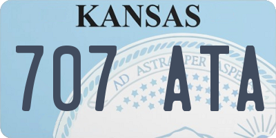 KS license plate 707ATA