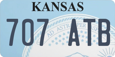 KS license plate 707ATB