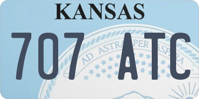 KS license plate 707ATC