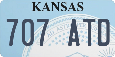 KS license plate 707ATD