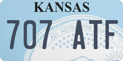 KS license plate 707ATF