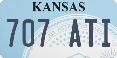 KS license plate 707ATI