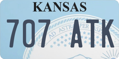 KS license plate 707ATK