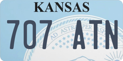 KS license plate 707ATN