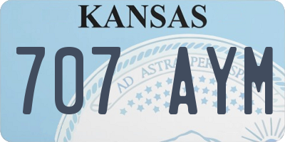 KS license plate 707AYM