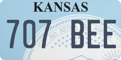 KS license plate 707BEE