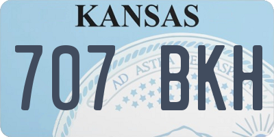 KS license plate 707BKH