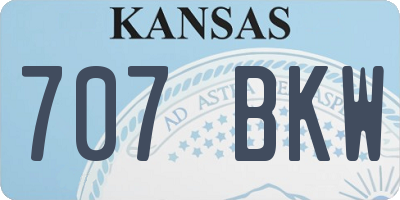 KS license plate 707BKW