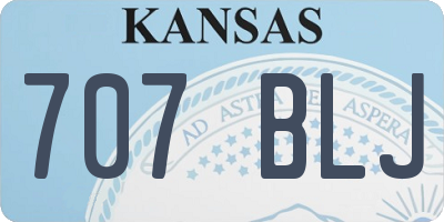 KS license plate 707BLJ