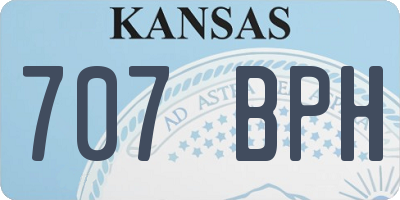 KS license plate 707BPH