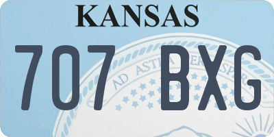KS license plate 707BXG