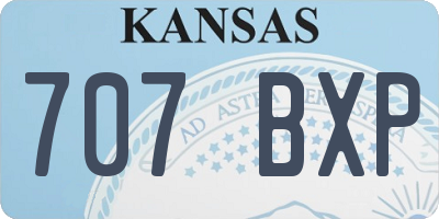 KS license plate 707BXP