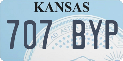 KS license plate 707BYP