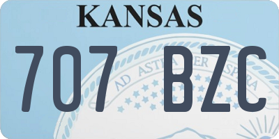 KS license plate 707BZC