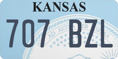 KS license plate 707BZL