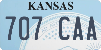 KS license plate 707CAA