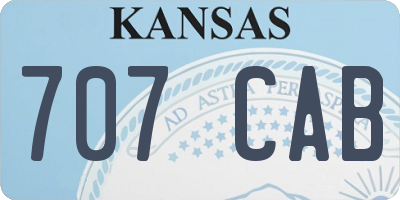 KS license plate 707CAB