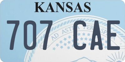 KS license plate 707CAE