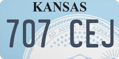 KS license plate 707CEJ