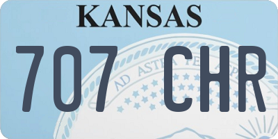 KS license plate 707CHR