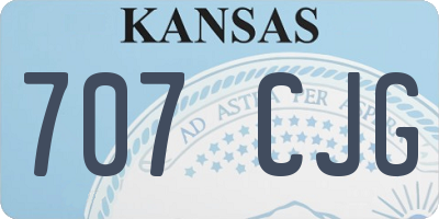 KS license plate 707CJG