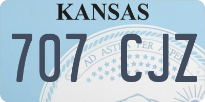 KS license plate 707CJZ