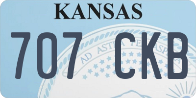 KS license plate 707CKB