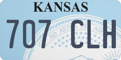 KS license plate 707CLH