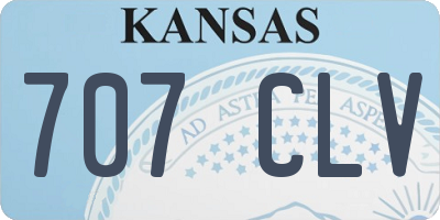 KS license plate 707CLV