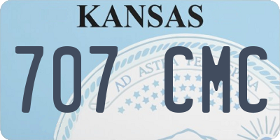 KS license plate 707CMC