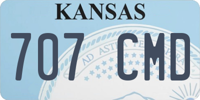 KS license plate 707CMD