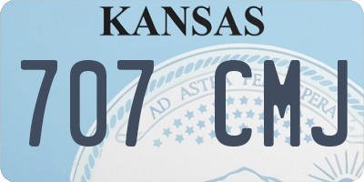 KS license plate 707CMJ