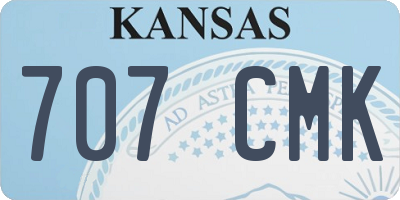KS license plate 707CMK