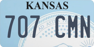 KS license plate 707CMN