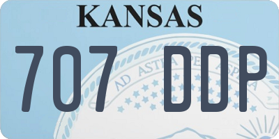 KS license plate 707DDP