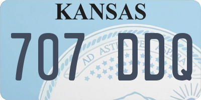 KS license plate 707DDQ
