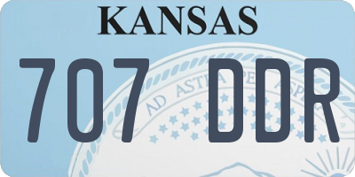 KS license plate 707DDR